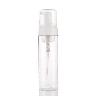 China Household Products Cylinder Skin Care Cylinder Clear 150ml Pet Shampoo Empty Plastic Pump Cosmetics Bottle for sale