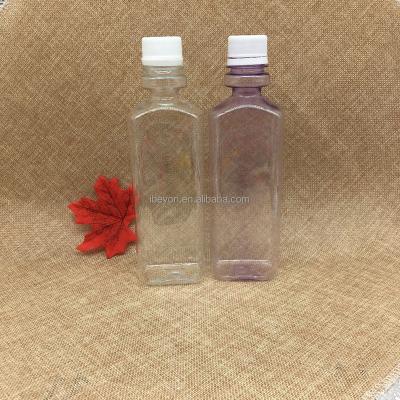 China Recycle Wholesale Screen Printing Plastic Square 320ml Pet Mouthwash Bottle for sale