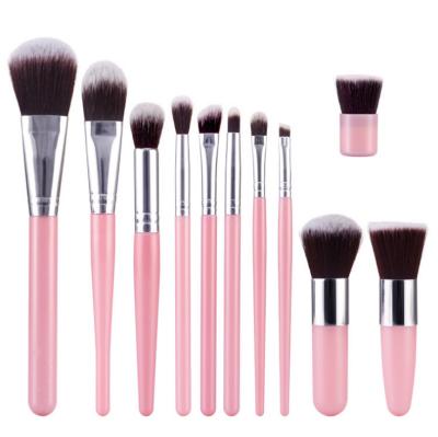 China Angular Blush 11pcs Vegan Makeup Brushes And Makeup Brushes Cruelty Free Tools for sale