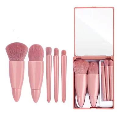 China Angular Blush Cruelty Free Make Up Brushes & Accessories Best Travel Makeup Set Brush 5 Pieces for sale