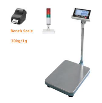 China BW-3040-30kg /1g alloy steel Weighing platform Bench Scale IP66 with plastic indicator alarm 30000 divisions and 3 RELAYS for sale