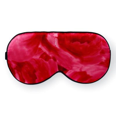 China Hot Sale Adult 100% Mulberry Silk Eye Mask For Night Sleep Floral Eye Cover Blindfold for sale