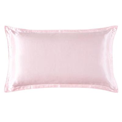 China 25MM Oxford Solid Colors Pillowcase Front Side 100% Anti-Static Silk Pillow Case Back Satin for sale