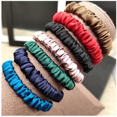 China Fashion Wholesale 100% Silk Skinnies Scrunchie Set Elastic Silk Ponytail Holder 3PCS for sale