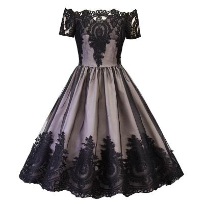 China Anti-Static New Arrival Strapless Vintage Style Gothic Women Dress Elegant Midi for sale