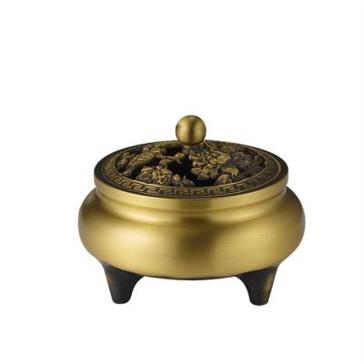 China Boshan Classical Chinese Elegant Portable Copper Censer Home Decor Culture Customized High Quality Home Decoration for sale