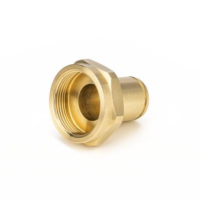 China CNC Lathe Machine Aluminum Hardware Equal Male Hex Nickel Plated Brass Pipe Fittings Connector for sale