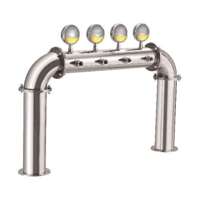 China High Quality Draft Drink Bar Equipment Dispensing Arcadia Beer Tower U Tower 4/6/8 Way Beer Tower 4/6/8 Way Police Sliver Gold Bronze OEM Factory for sale