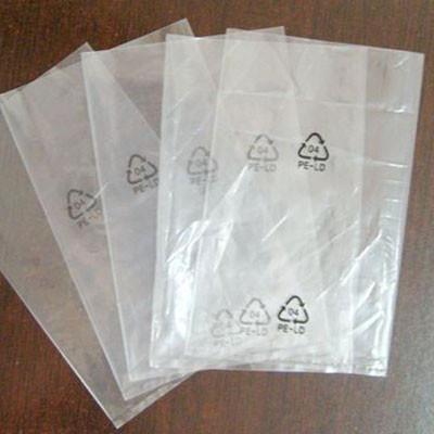 China Clear PE Flat Plastic Bags with Custom Logo Printing for sale