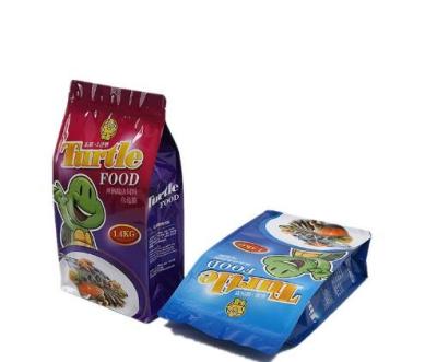 China Laminated Material Flexible Packaging Side Gusset Custom Printed Animal Tortoise Feed Bag for sale