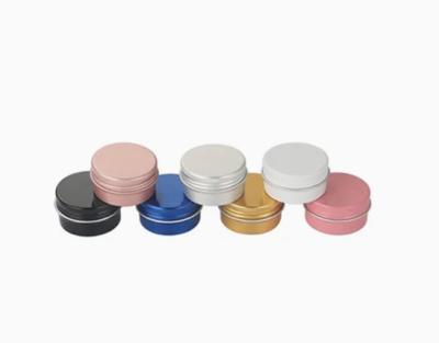 China Colorful Top Round aluminum tin cans/Jar Containers Screw Cap for Cosmetics Packing for sale