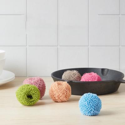 China Kitchen Viable Nano Household Ball Plastic Cleaning Scrubbers Degreaser Brush Pot Kitchen Tool Dish Ball Dish Cleaning Pot for sale