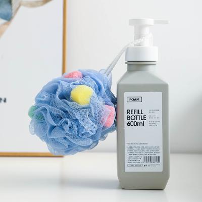 China EXFOLIATE Wholesale Natural PE Exfoliating Body Shower Puff Ball Comfortable Mesh Bubble Bath Sponge Balls for sale