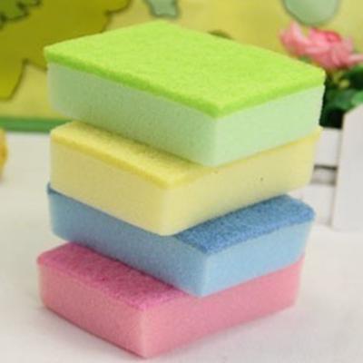 China Viable Household Wholesale Kitchen Sponge Decontamination Color Candy Dish Cleaning Scouring Sponge for sale