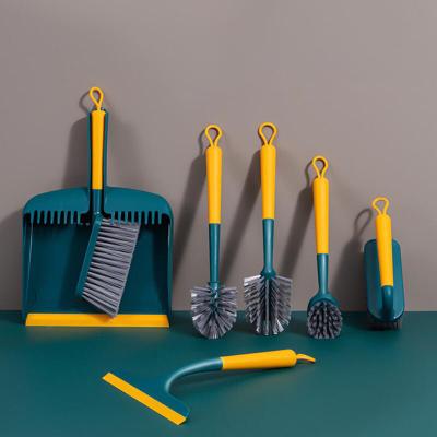 China Wholesale Custom Handle Kitchen Pot Washing Brush Long Stocked Brush TPR Cleaning Brush for sale