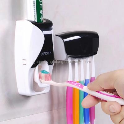 China Hotel USB Toothbrush Sterilizer Double Layer Sterilizer Toothpaste Dispenser Automatic Bathroom Wall Mounted Tools for sale