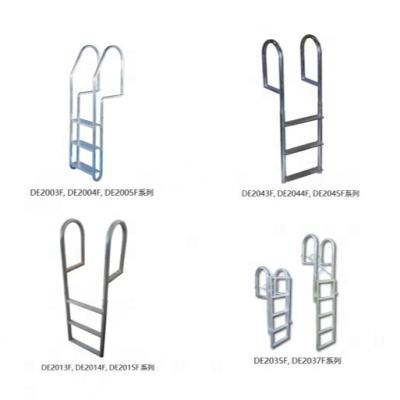 China Sailor-Grade Folding Ladders Aluminum Marine Boarding Boat Dock Ladder for sale