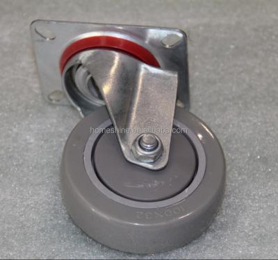 China PU/PVC Double Ball Bearing Caster Wheel, 4/5/Inch for sale