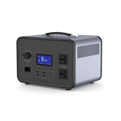 China Solar Rechargeable Portable Security/Monitoring/Alarm Lithium Battery Energy Storage Power Supply 1000W 110V/220V UPS Uninterruptible Power Supply for sale