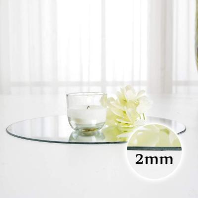 China Decorative Circle Mirror Candle Plates For Table Centerpiece Wedding Decorations for sale