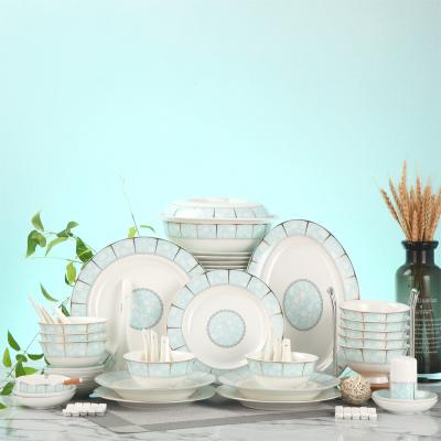 China Disposable Cheap Disposable Pink Glazed Fine Luxury Ceramic Relief Dinnerware Stoneware Dinner Set Dinnerware Set for sale