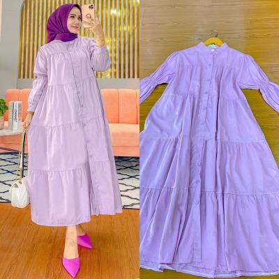 China Hotselling fashion eco-friendly muslim dresses islamic clothing women long sleeves arabic casual wear woman abaya for sale