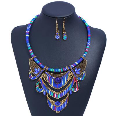 China Fashion Yibu Dubai Bohemia Jewelry Ethnic Necklace Women African Jewelry Sets for sale