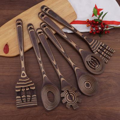 China KITCHENCARE 6Pieces Cookware Tool Kit OEM Kitchen Accessories Viable Cookware Sets With Pakka Wood for sale