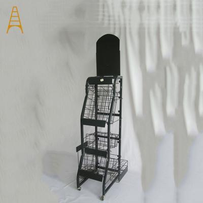 China High Quality Display Metal Wire Umbrella Display Stand Flooring With Wheel for sale