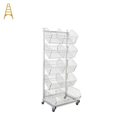 Chine 3 Tier Potato Chips and Snack Wire Metal Fruit Basket Display Rack Holder AF-WR22 à vendre