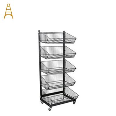 Chine Wholesale Potato Chip Snack Metal 4 Wire Locker Display Rack Holder Shelf AF-WR22 à vendre