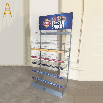 Chine High Quality Potato Chip Display Shelf Rack Metal Wire AF-WR09 à vendre