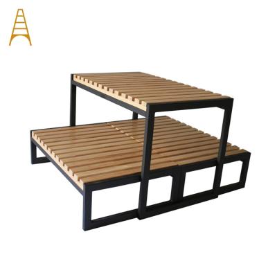 China AF-BT08 Wood Mount Bread Bakery Hardware Display Stand for sale