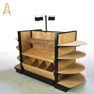 China Various style retail store wooden bread display stand AF-BAK013 for sale