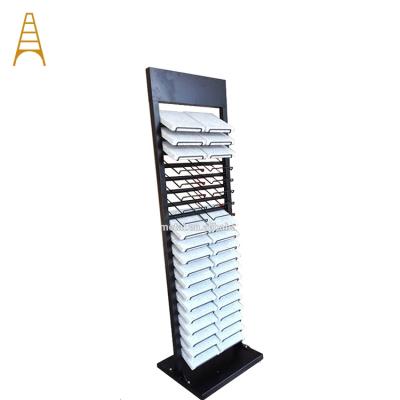 Cina Marble Tile Display Rack Customized Quartz Metal Granite Stone Tile Display Rack in vendita