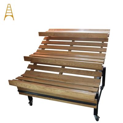 China Custom 3 Layer Single Sided Merchandise Bread Supermarket Rack Fruit Vegetable Display Rack for sale