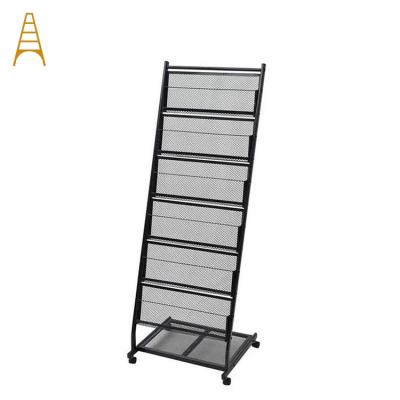 China Hot sale newspaper/magazine/magazine brochure book metal stand display stand for sale