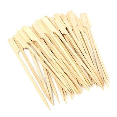 China Disposable Biodegradable BBQ Grilling Spikes Natural Bamboo Toothpick Golf Paddle Gun for sale