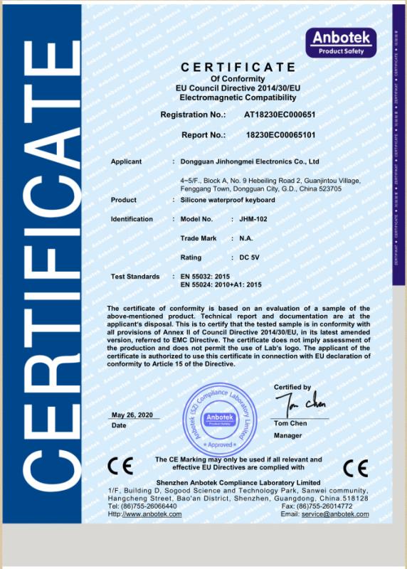 CE - Dongguan Jinhongmei Electronics Co., Ltd.