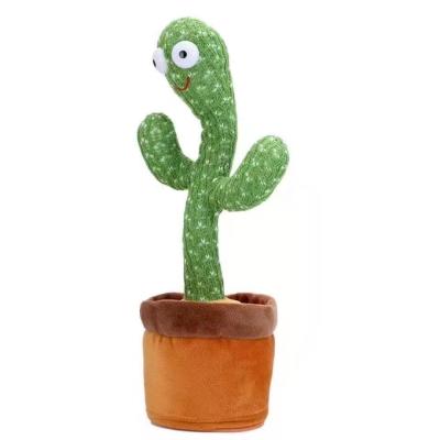 China Kids Gift Hot Selling Plant Flowerpot Electric Talking Stuffed Dancing Cactus Stuffed Voice Toys for sale