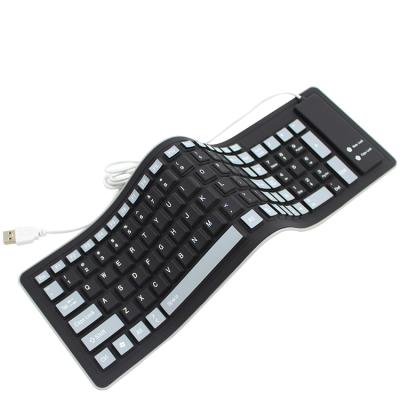 China Pink Arabic Mini USB Silicone Portable Foldable PC Spanish Custom Laptop Computer Plug and Play Wired Keyboard for sale