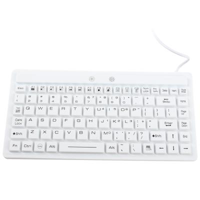 China Plug & Play Layout British White Color Wired Ultra Thin Silicone Computer Backlit Mini Keyboard For PC Computer for sale