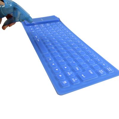 China Best Plug and Play Flexible Keyboard 85 Selling Waterproof and Dustproof Rubber Silicone Washable Flexible Keyboard for Desktop Laptop for sale