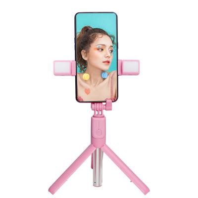 China 3 Kinds of Lighting New Style Wireless Control Smart Selfie Stick 360 Rotation Tripod with Fill Light Selfie Stick, Mobile Phones Mini Flexible Selfie Stick for sale