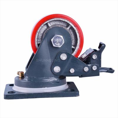 China 1-3T wear-resistant, durable, big durable, 4 inch heavy duty caster with brake for sale