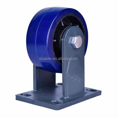 China 3' 4' 5' 6' 8' high quality durable blue elastic rubber casters for sale