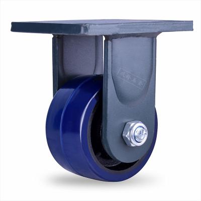 China Durable 4 Inch / 5 Inch / 6 Inch / 8 Inch High Elastic Blue Rubber Caster Wheel Guaranteed for sale