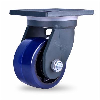 China Durable Rubber Cast Core Wheel 1/2T Lift 4 In Swivel Rubber Caster for sale