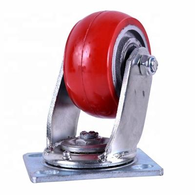 China Durable Hot Sale PU Swivel Caster And Wheels Load 300kg for sale