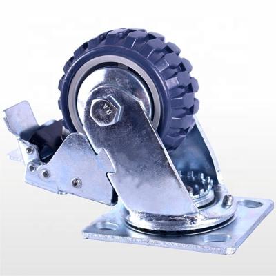 China Durable 100mm 4 Inch Industrial Trolley Wheels For Swivel Locking Heavy Duty Casters Caster Wheels With Brake for sale